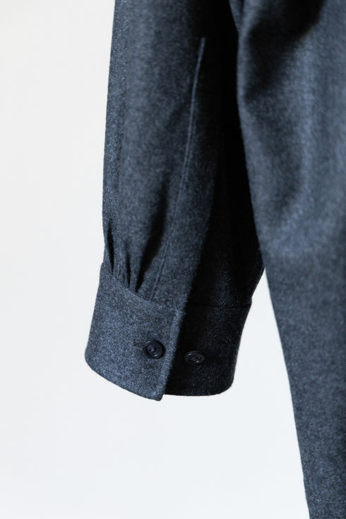 【SHEIK YERBOUTI】"SUPER120'S WOOL FRANNEL SKIPPER SHIRT"